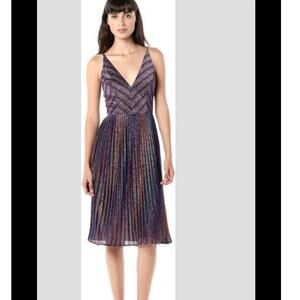 NWT Dress The Population Rainbow Metallic Dress Farrah XXS